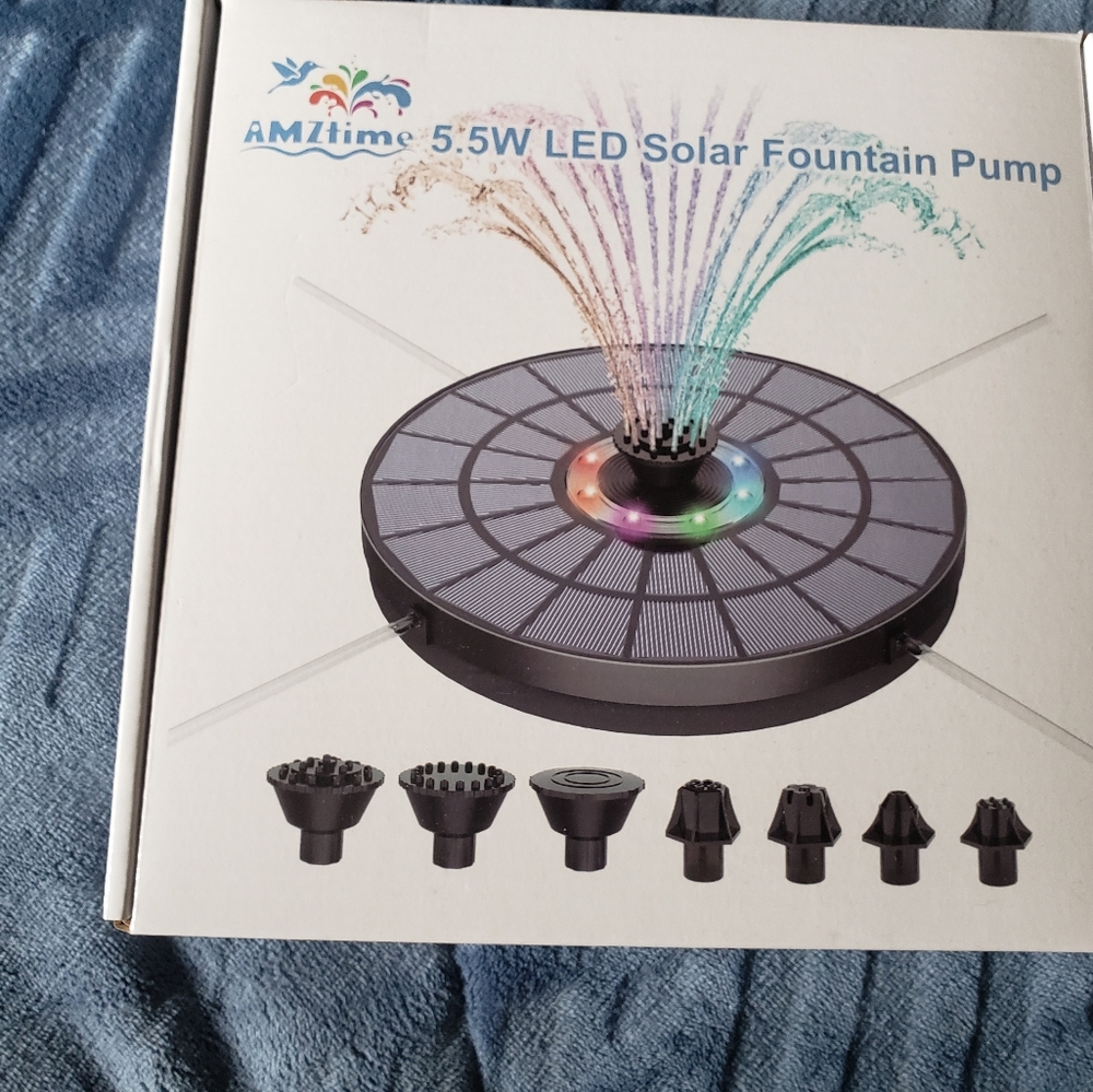 Amazon Black LED Solar Fountain Pump